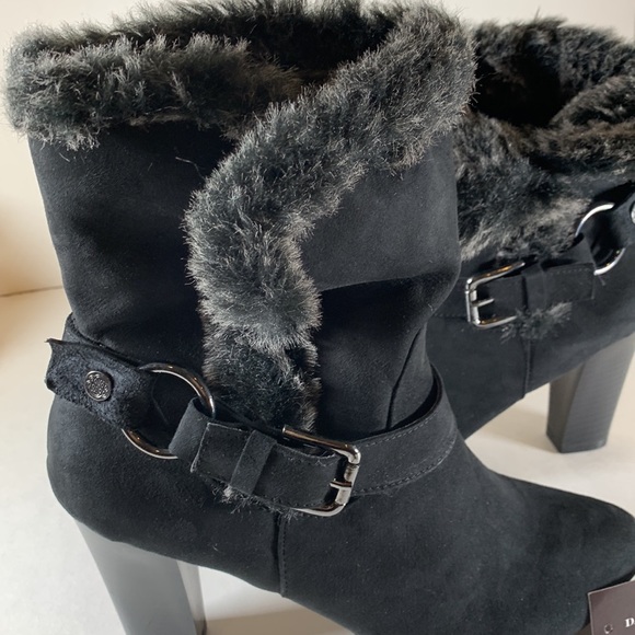 Dana Buchanan Connie Faux Fur Trim Ankle Boots - Picture 7 of 16